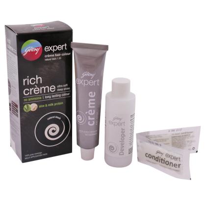 Godrej Expert Rich Creme Ammonia Free Hair Colour, Natural Black – AwsmFresh