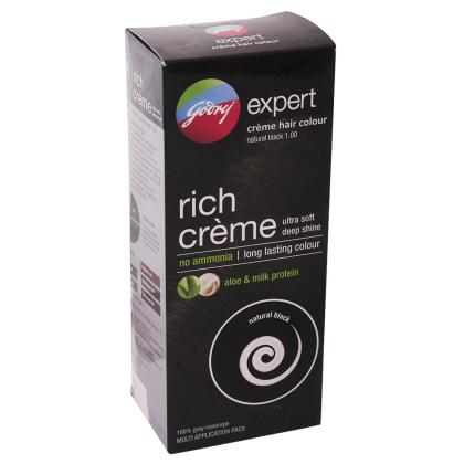 Godrej Expert Rich Creme Ammonia Free Hair Colour, Natural Black – AwsmFresh